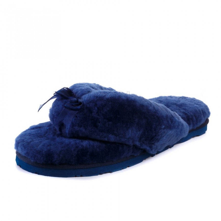 Женские UGG Fluff Flip Flop II Navy Blue
