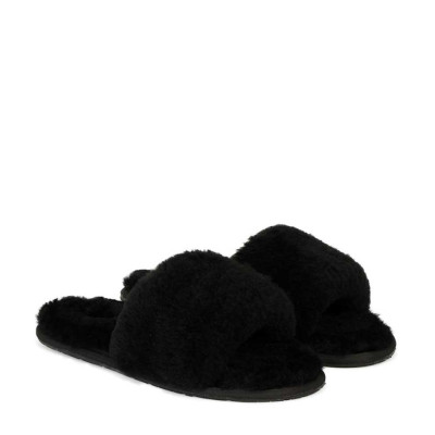 UGG Fluff Slide Slippers Black