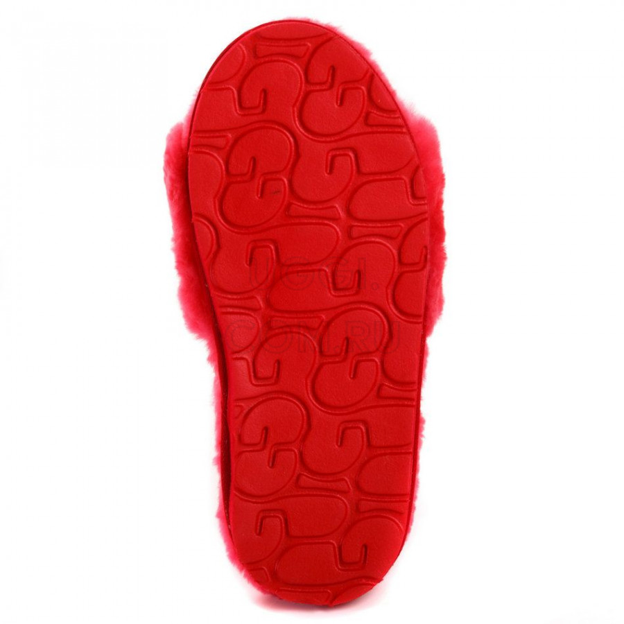 Женские UGG Fluff Slide Slippers Watermelon Red
