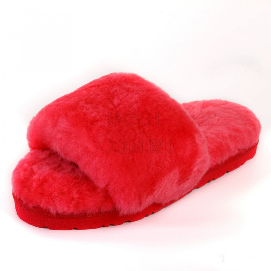 Женские UGG Fluff Slide Slippers Watermelon Red