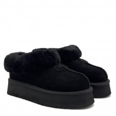 Platform Slipper Black