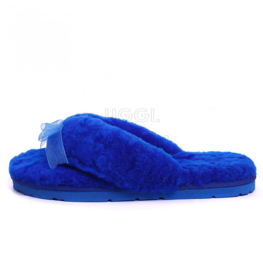 Женские UGG Fluff Flip Flop II Blue
