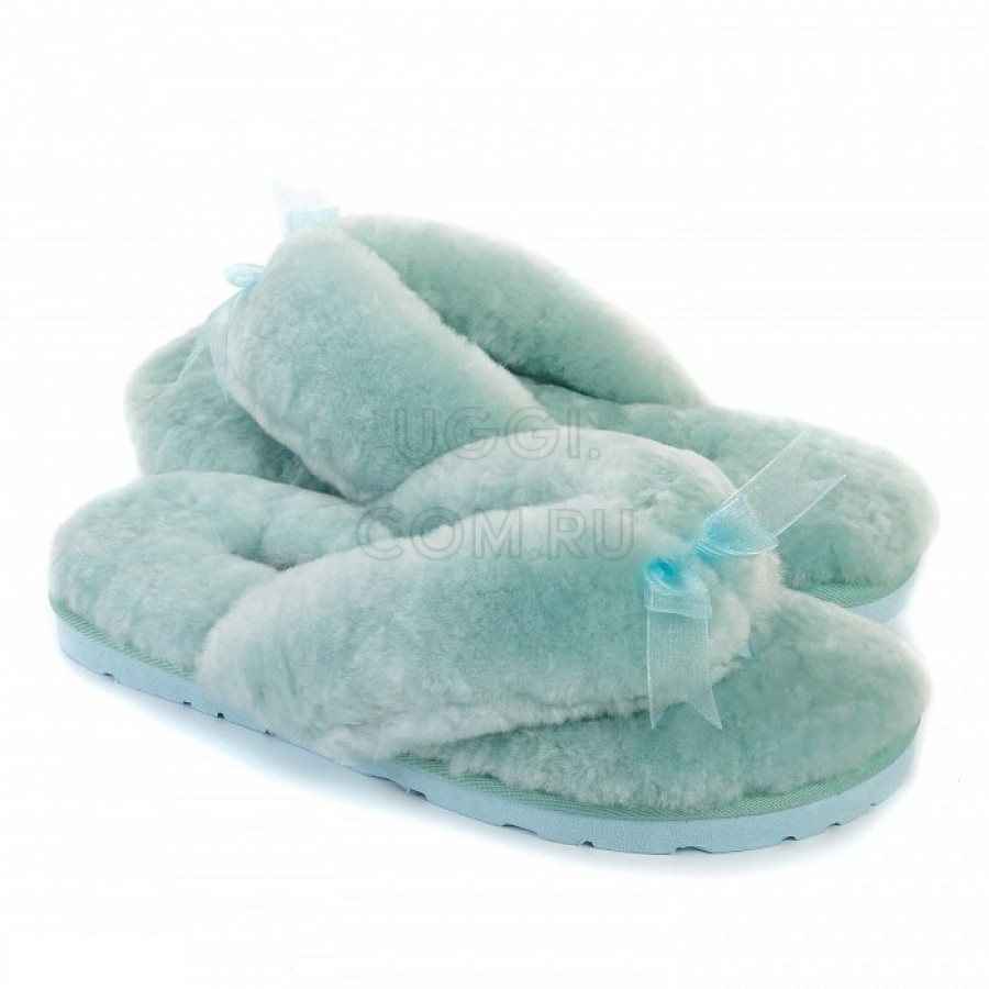 Женские UGG Fluff Flip Flop II Lake Blue