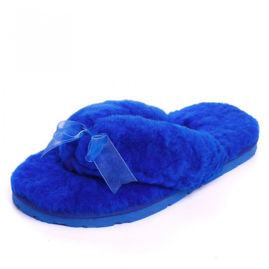 Женские UGG Fluff Flip Flop II Blue
