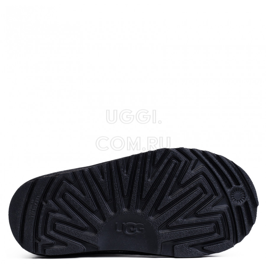 Детские UGG Kids Classic Short Zip Leather Black