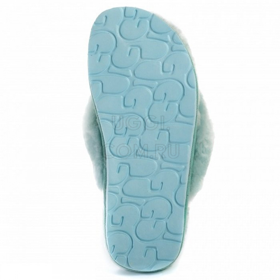 Женские UGG Fluff Flip Flop II Lake Blue