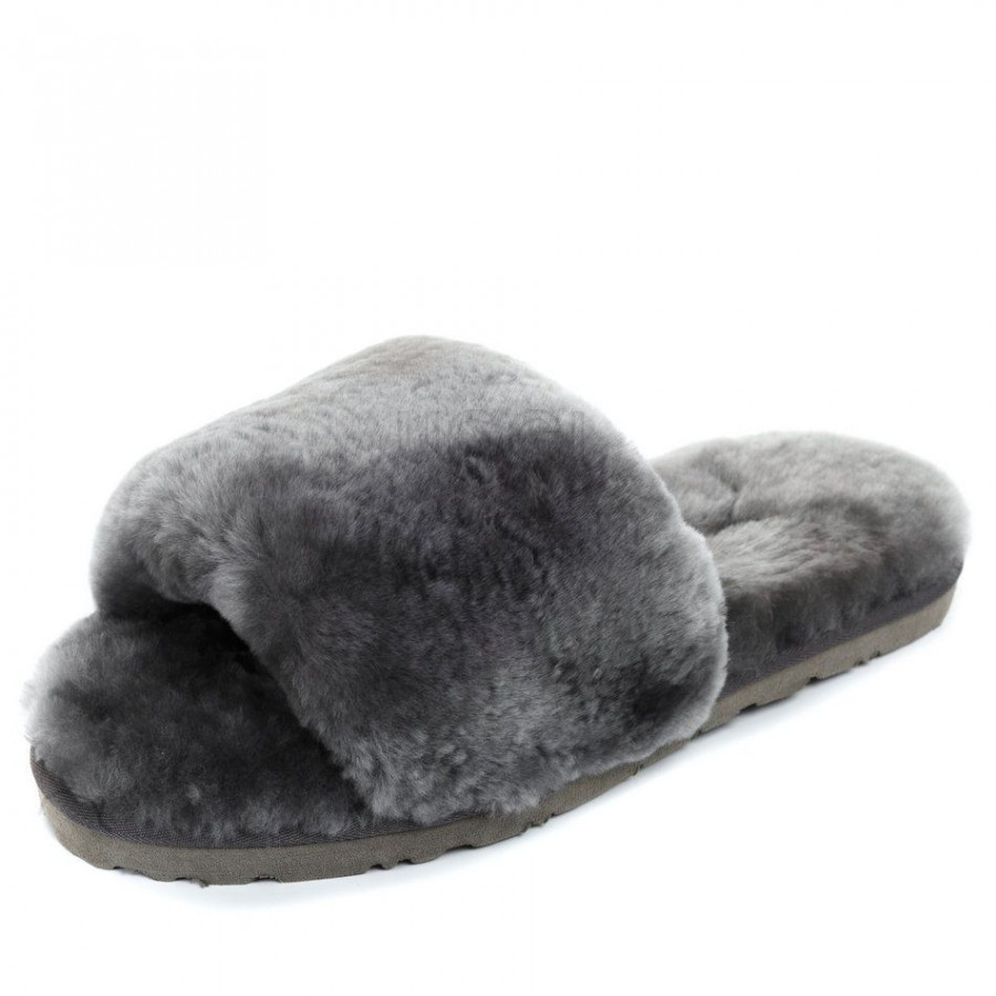 Женские UGG Fluff Slide Slippers Grey