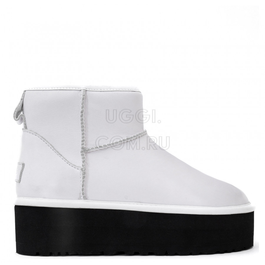 Женские UGG Classic Mini Platform Leather White