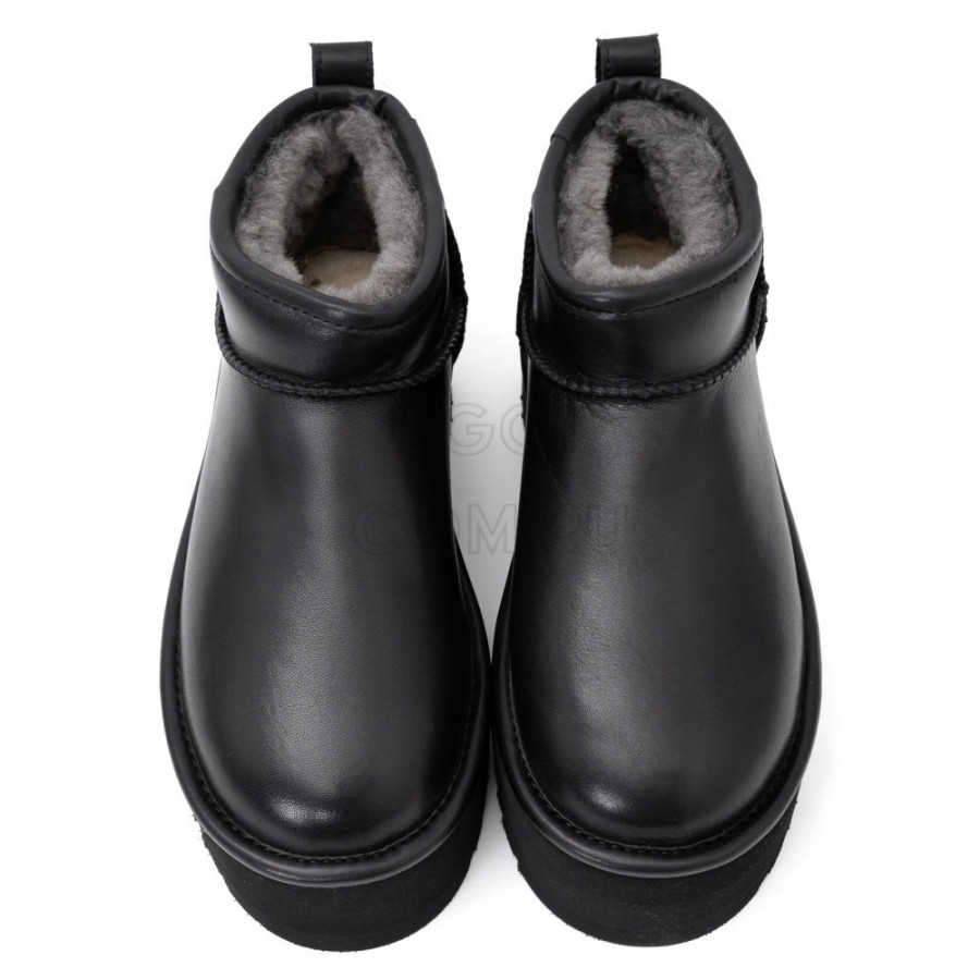 Женские UGG Classic Ultra Mini Platform Leather Black