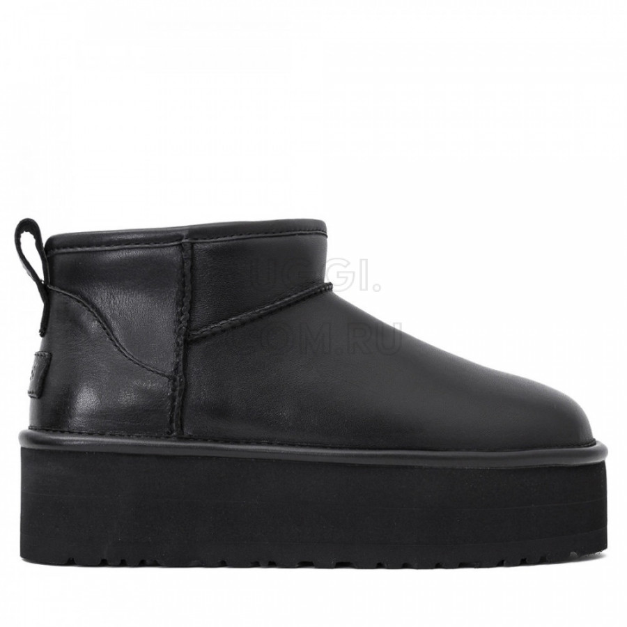 Женские UGG Classic Ultra Mini Platform Leather Black