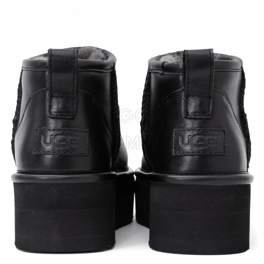 Женские UGG Classic Ultra Mini Platform Leather Black