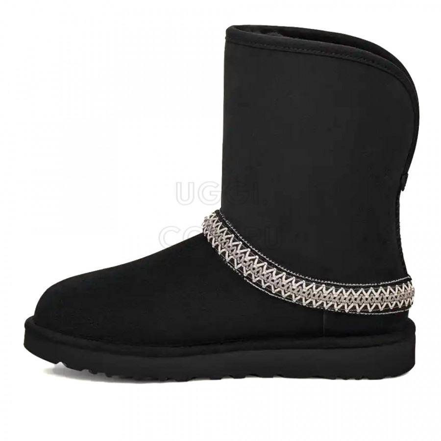 Женские UGG Classic Short Crescent Black