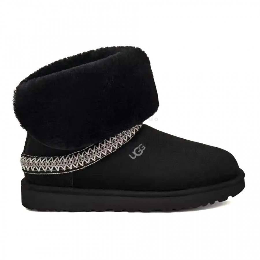 Женские UGG Classic Short Crescent Black