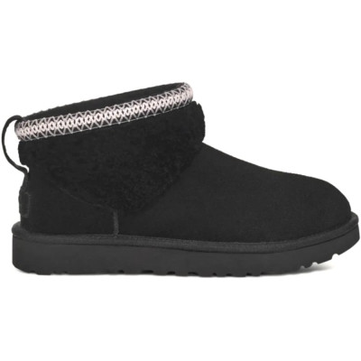 UGG Ultra Mini Lack Maxi Curly Boot Black