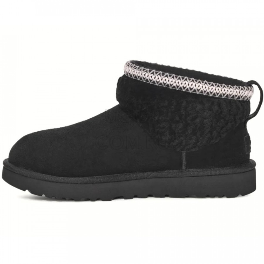 Женские UGG Ultra Mini Lack Maxi Curly Boot Black