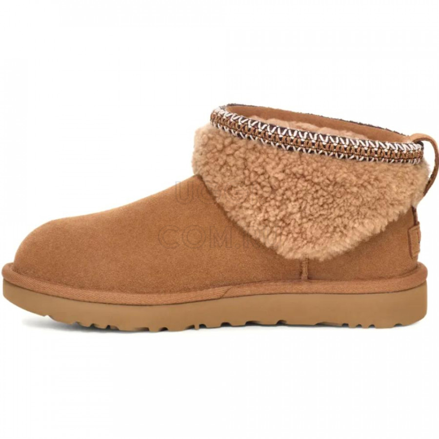 Женские UGG Ultra Mini Lack Maxi Curly Boot Chestnut