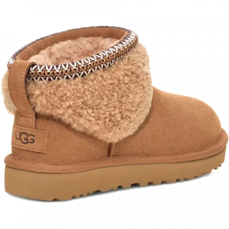 Женские UGG Ultra Mini Lack Maxi Curly Boot Chestnut