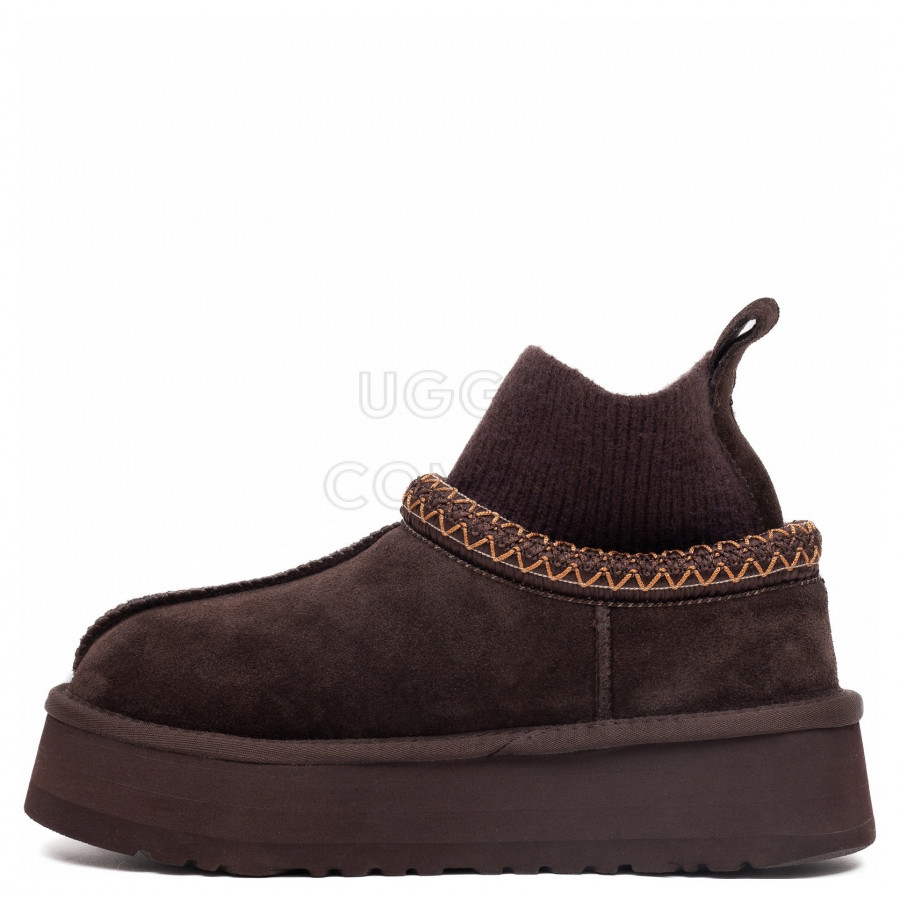 Женские UGG Tazz Knit Platform Chocolate