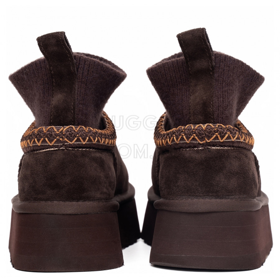 Женские UGG Tazz Knit Platform Chocolate