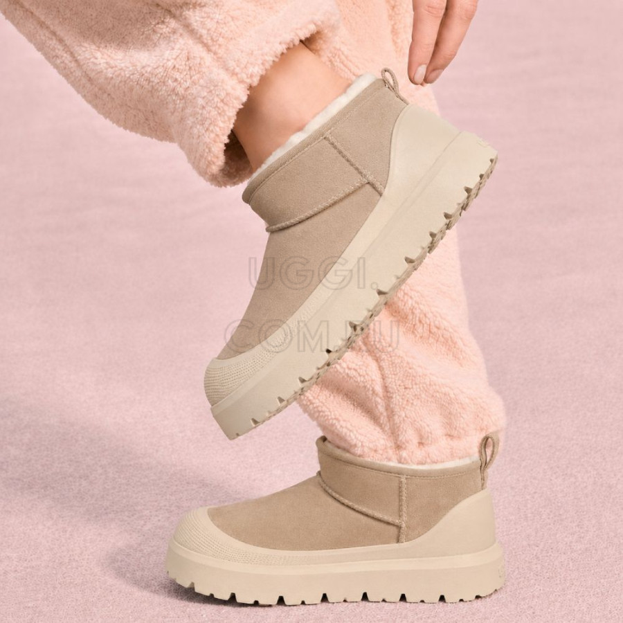 Женские UGG Ultra Mini Hybrid Mustard Seed / White