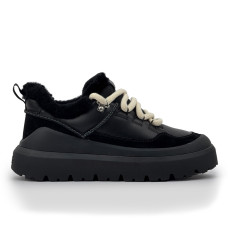 UGG Mens Heritage Utility Sneaker Leather Black