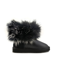 UGG Mini Fox Fur Ultra Metallic Black