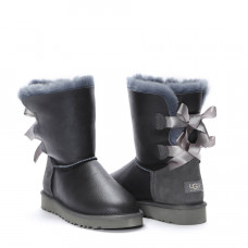 UGG Bailey Bow Metallic Grey