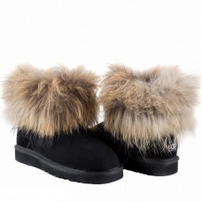 UGG Mini Fox Fur Black