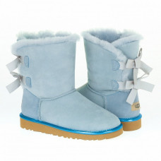 UGG Bailey Bow II Metallic Sky Blue