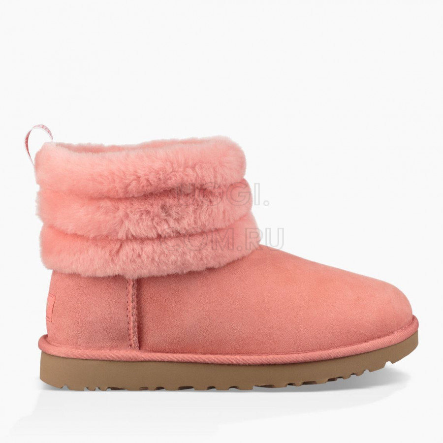 Женские UGG Classic Mini Fluff Quilted Boot Rose