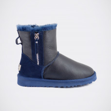UGG Classic Mini Double Zip Metallic Navy