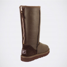 UGG Classic Tall Zip Metallic Chocolate