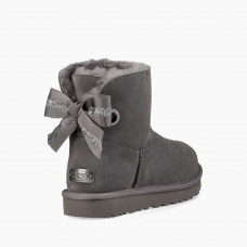 UGG Mini Bailey Bow Customizable Charcoal