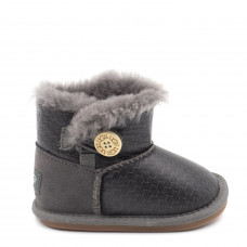 UGG Baby Bailey Button Metallic Grey