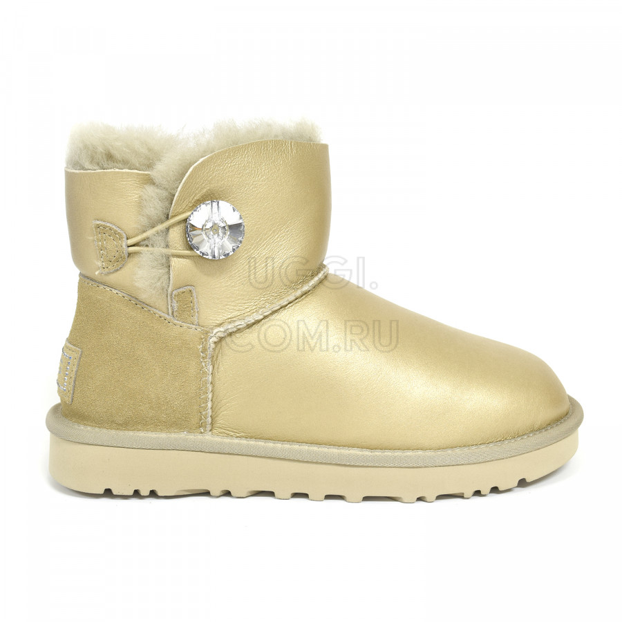 Женские UGG Mini Bailey Bling Metallic Soft Gold