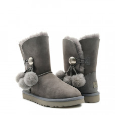 UGG Bailey Button Pom Grey