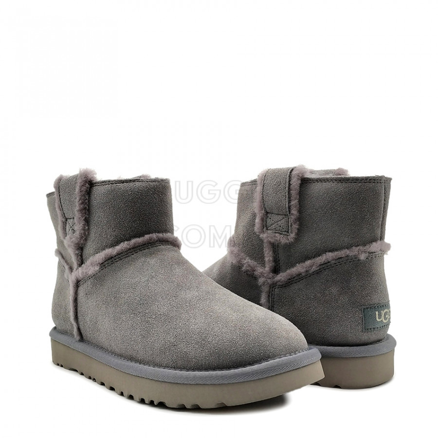 Женские UGG Classic Mini Spill Seam Boot Grey