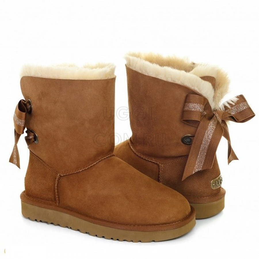 Женские UGG Bailey Bow Customizable Chestnut