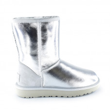 UGG Classic Short Metallic Silver