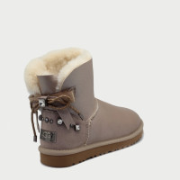 UGG Mini Bailey Bow Braid Metallic Sand