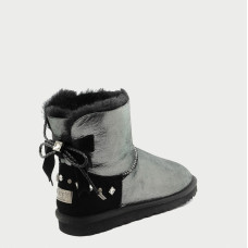 UGG Mini Bailey Bow Braid Glitter Black