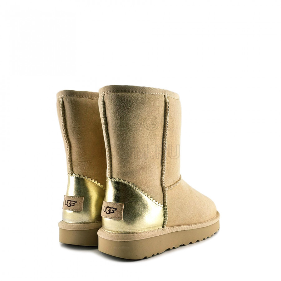 Женские UGG Classic Short II Metallic Sand