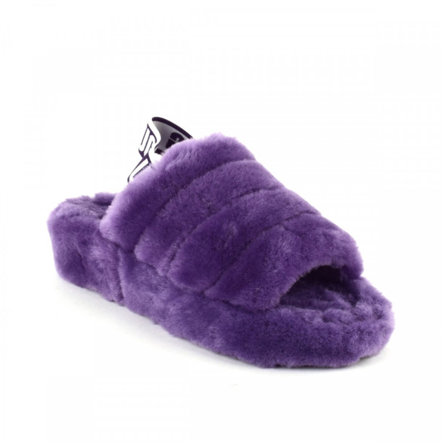 Женские UGG Fluff Yeah Logo Slide Violet Bloom