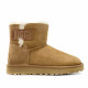 Женские UGG Mini Bailey Logo Strap Suede Chestnut
