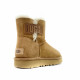 Женские UGG Mini Bailey Logo Strap Suede Chestnut