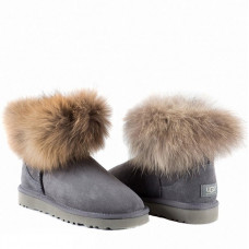 UGG Mini Fox Fur Grey