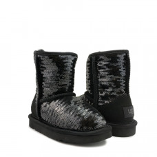 UGG Kids Classic Short Sparkles Black