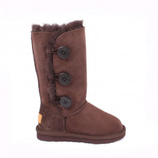 UGG Kids Bailey Button II Triplet Chocolate