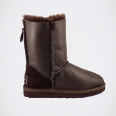 UGG Classic Short Zip Metallic Chocolate
