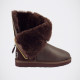 Женские UGG Classic Short Zip Metallic Chocolate